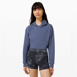 lululemon athletica Blue Cropped Hoodie